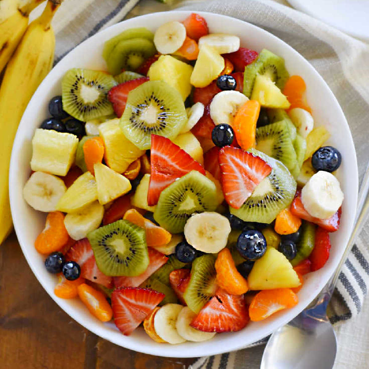 tropical fruit salad square
